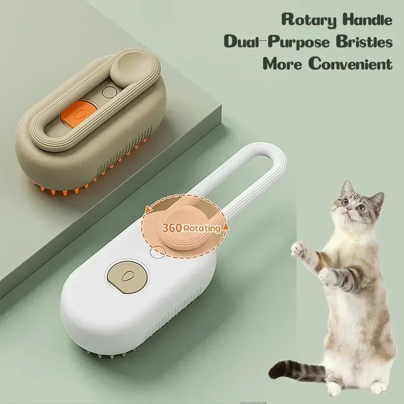 Brosse électrique 3-en-1 – Massage, toilettage et nettoyage