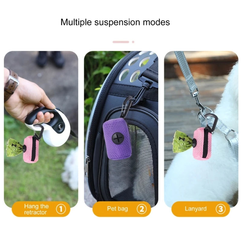 Distributeur de Sacs à Crottes avec Mousqueton – Compact et Hygiénique