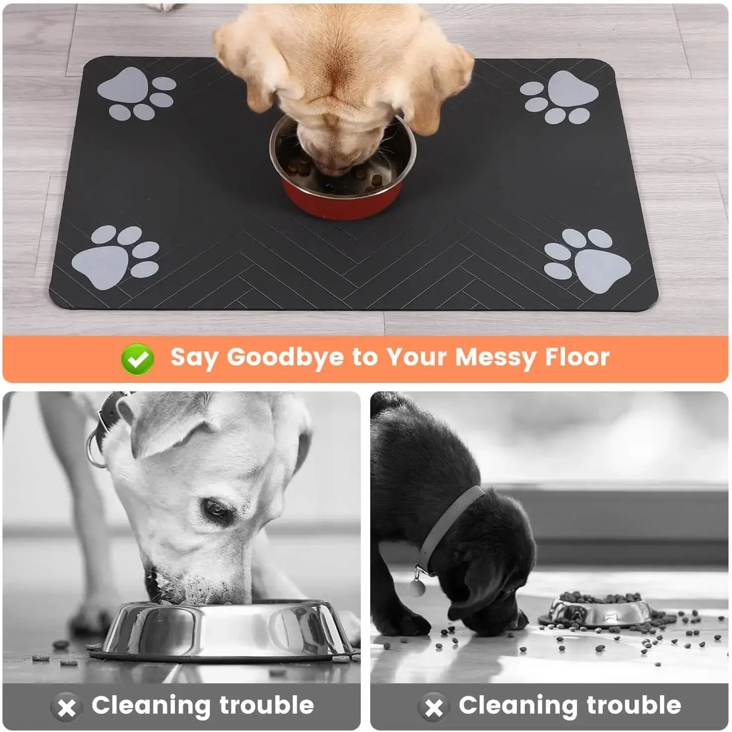 Tapis Absorbant pour Nourriture & Eau – Antidérapant & Imperméable