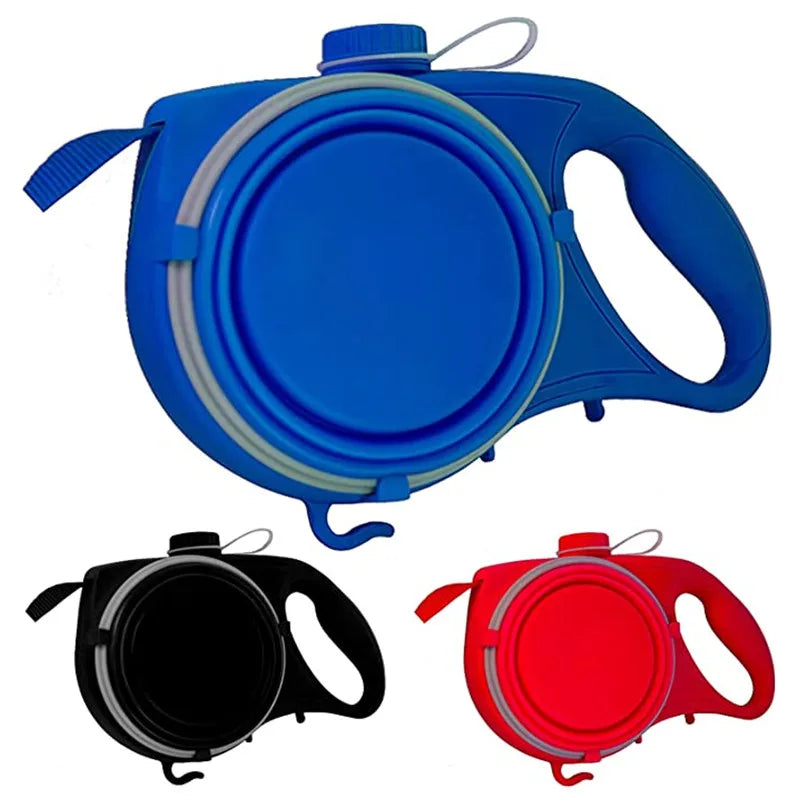 Laisse Multifonctionnelle avec Gourde & Distributeur de Sacs – 3 en 1