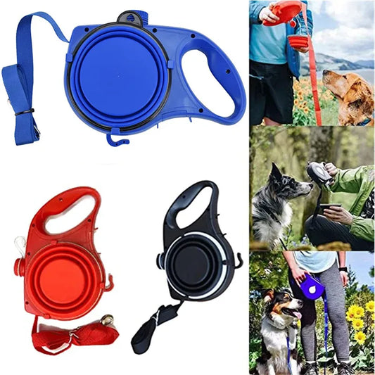 Laisse Multifonctionnelle avec Gourde & Distributeur de Sacs – 3 en 1