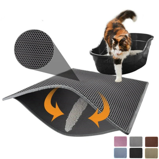 Tapis litière double couche imperméable – Anti-débordement